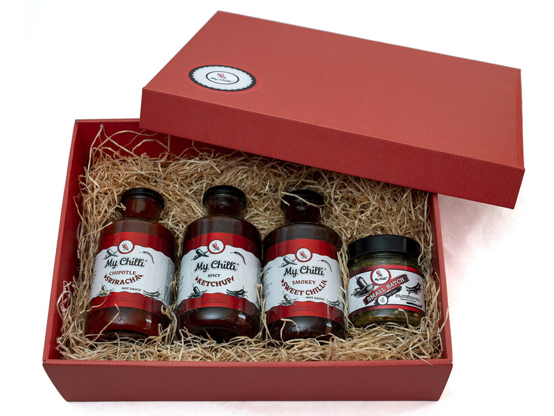 Dárkové balení oceněných chilli omáček a chutney