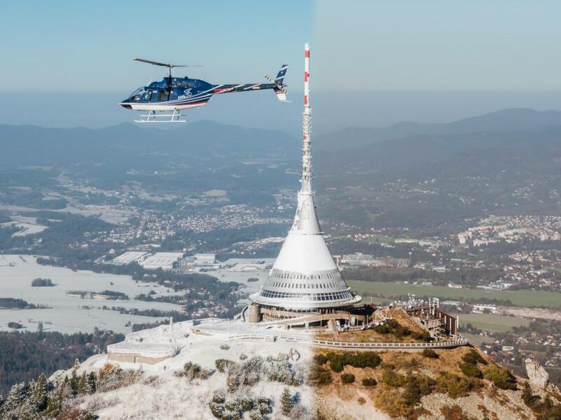 Zimní zážitkový vyhlídkový let vrtulníkem