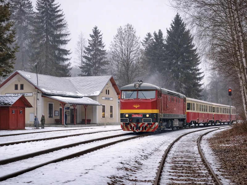 Silvestrovská vyjížďka zvláštním vlakem