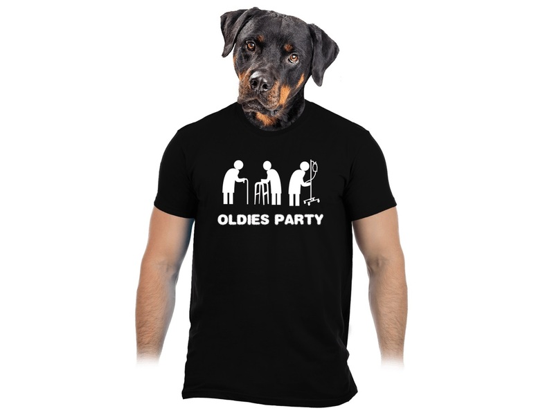 Vtipné tričko Bastard: Oldies party  (Velikost 2XL)