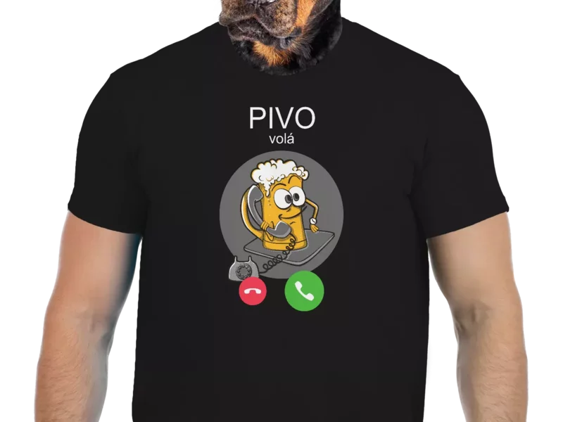 Vtipné tričko Bastard: Pivo volá  (Velikost 3XL)