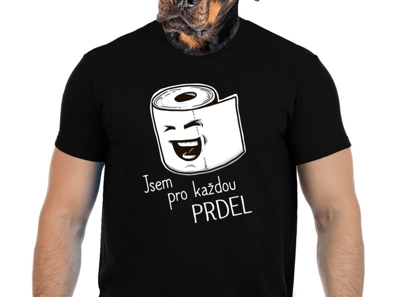 Vtipné tričko Bastard: Prdel  (Velikost XL)