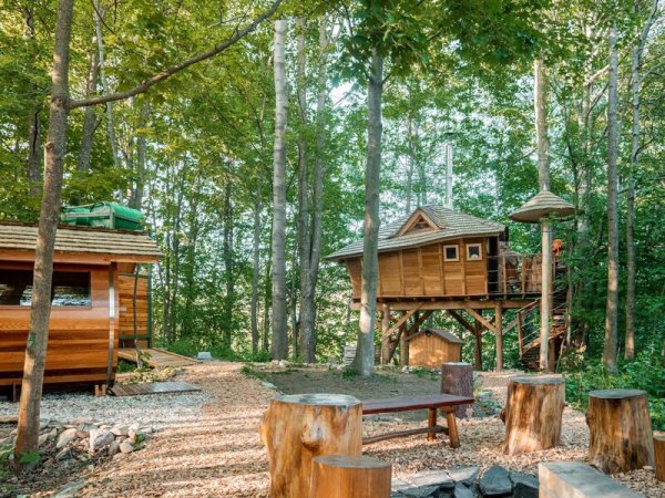Ubytování v tree housu s vlastní saunou