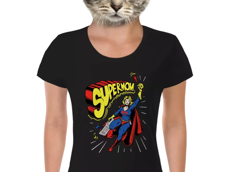 Vtipné tričko Bastard: Supermom  (Velikost XXL)