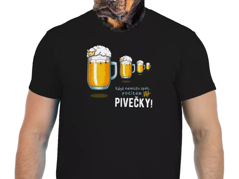 Vtipné tričko Bastard: Pivečky  (Velikost M)