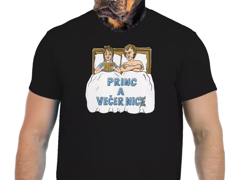 Vtipné tričko Bastard: Princ a večer nic  (Velikost M)