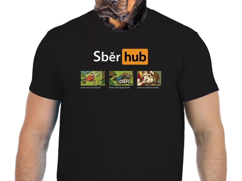 Vtipné tričko Bastard: Sběr hub  (Velikost XXL)