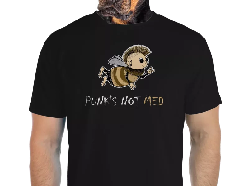 Vtipné tričko Bastard: Punks not med  (Velikost 3XL)
