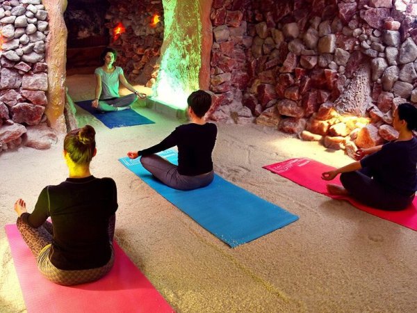 Jóga a meditace v solné jeskyni v Praze