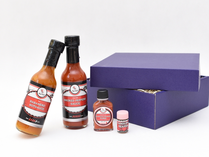 Dárkové balení extrémně pálivých chilli omáček Celá ČR